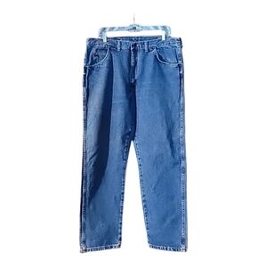 Wrangler jeans 5 pocket mens medium wash 38x30 all cotton outdoor gorpcore